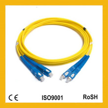 Желтый одномодовый дуплекс Od3.0mm PVC Sc-Sc Волоконно-оптический кабель / патч-корд